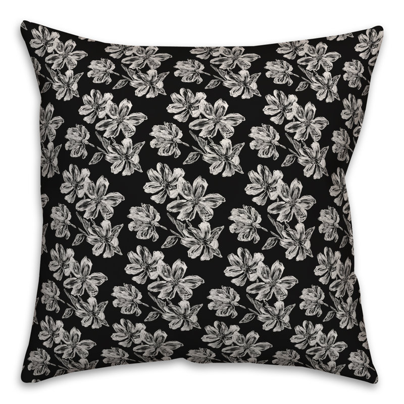 Coussin décoratif , 16 po x 1 po, Noir