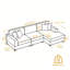 Canapé modulaire rembourré 3 pièces en chenille vert avec accoudoirs et coussins décoratifs 3 pièces-1110111439-1110111474
