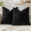 Paquet de 2 housses de coussins décoratifs décoratifs Boho Housses de coussin en chenille douce pour maison canapé-lit de salon