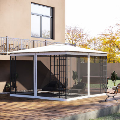 Remplacement de moustiquaire de pavillon blanc 10 pi x 12 pi - Bloc et gardez la zone propre, facile à installer