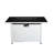 43" Rectangular Fire Pit - Smoked Glass & Stainless Steel 50,000 Output White Year-Round Outdoor Comfort Hidden Propane Tank Space With Gathering Place Compartment For Use
