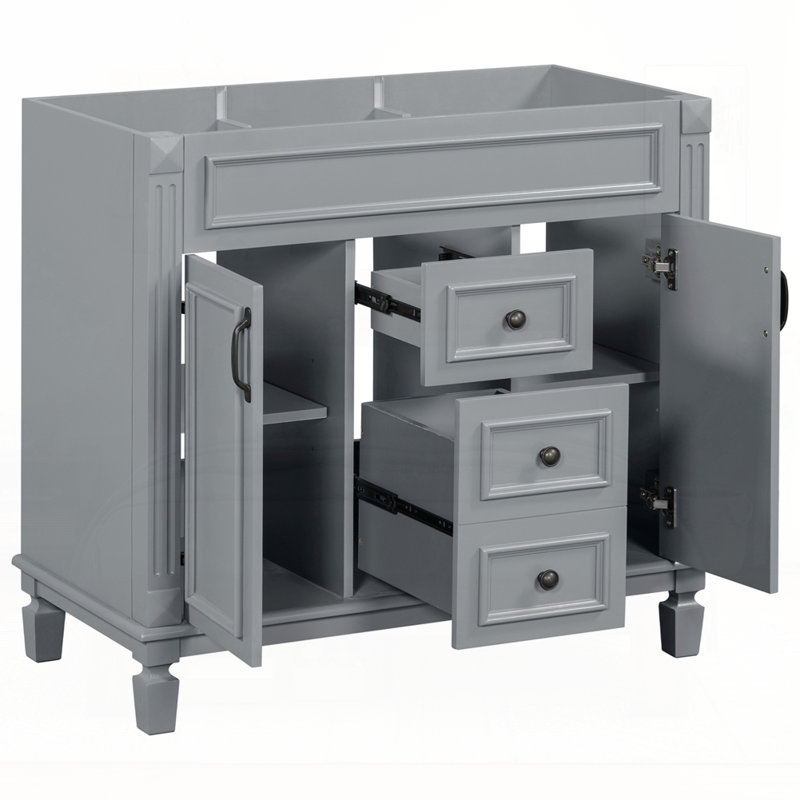 Meuble-lavabo 36 po sans lavabo supérieur, Gris