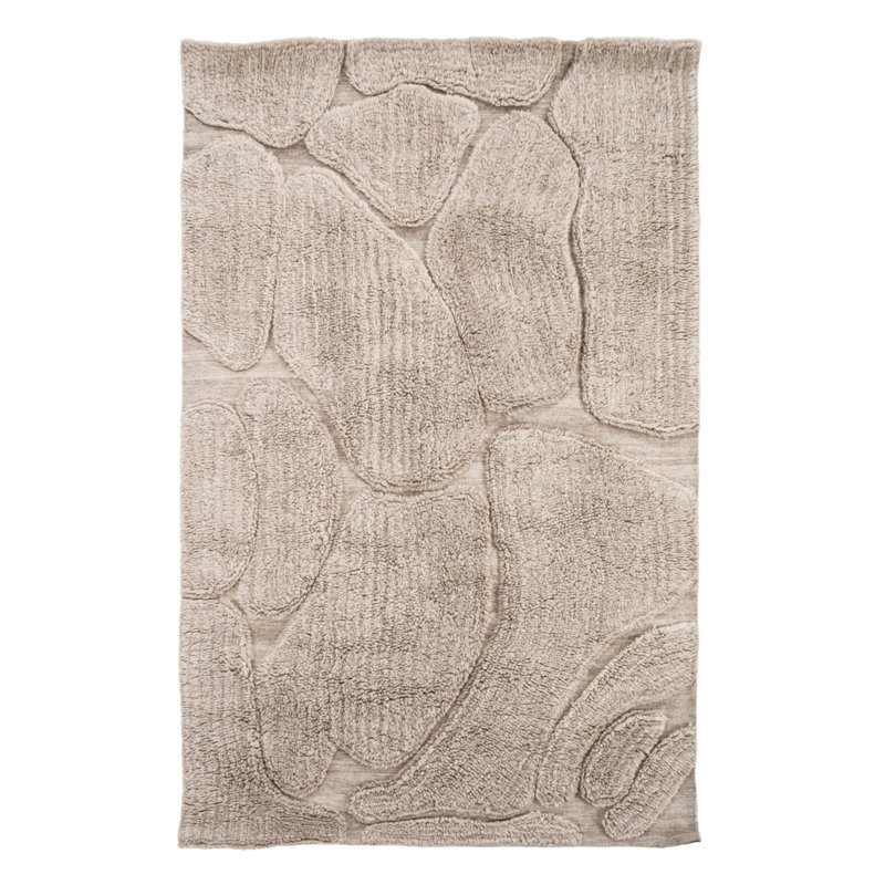 Rug Area Rug in Taupe, Rectangle 5' x 7'5"