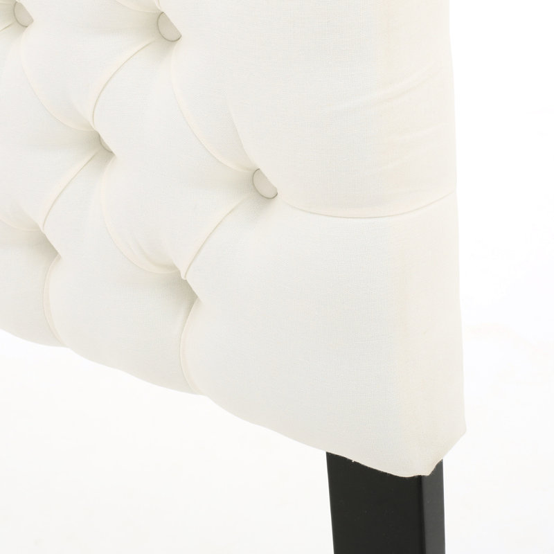 Upholstered Headboard For Queen Bed, With Alluring And Modern Diamond Appeal Elegant A Contemporary Luxurious Feel, Ivory
