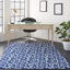 Tapis bleu marine / ivoire Susan-25937994