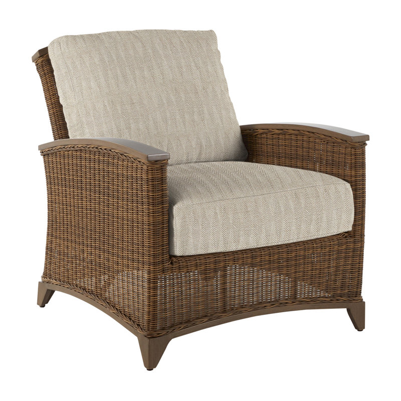 Astoria Woven Lounge Chair, Raffia/Oak, No Welt, Herringbone Sand