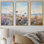Ensemble de décoration murale chardon mauve