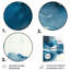 «Feeling Honolulu Blue III» - Décoration murale abstraite à l'encre liquide en métal-87835579