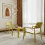 Été - Ensemble de chaises à une place en PP 2 pièces + table basse - Mobilier polyvalent d'intérieur / extérieur pour le salon, le balcon, la plage (sans chaises d'assemblage, table facile à installer) - Polypropylène, jaune-94687083