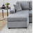 Contemporary Left and Right Armless Chaise Loveseat,Elegant and Versatile Seating Solution