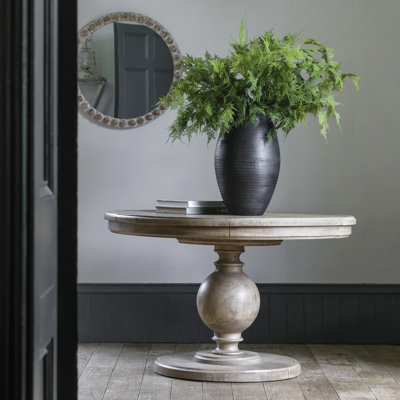 Veans Extendable Pine Round Dining Table