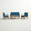 Theodore 4 Piece Teak Seating Group with Cushions-1990550427