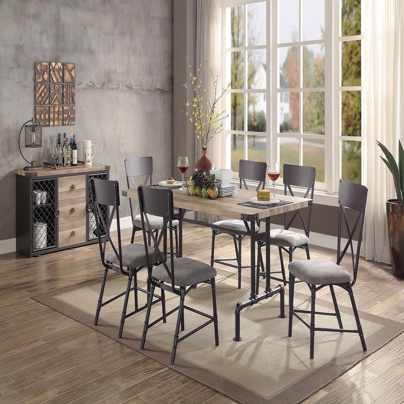 Chaise d'appoint grise et noire sable avec dossier en forme de X (ensemble de 2)