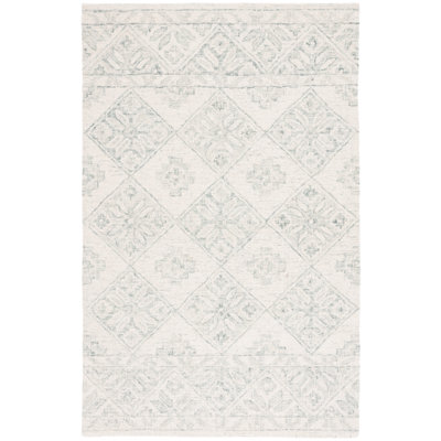 Martha Stewart Hand Tufted Wool/Cotton Moroccan Rug in Beige/Green