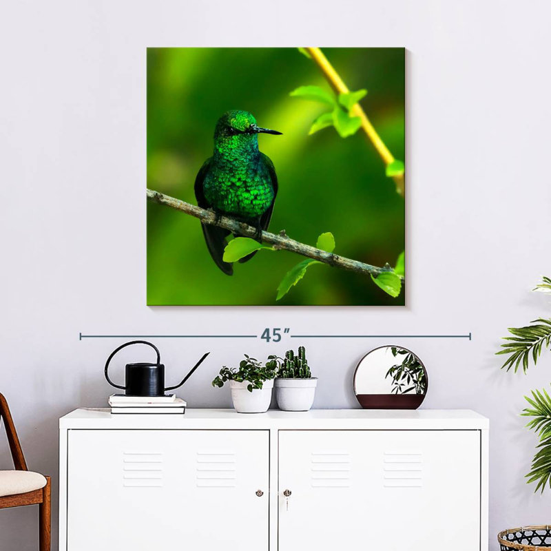 Crowle Perched Emerald Hummingbird, 30" H x 30" W