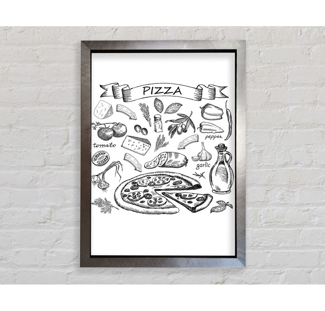 Gerahmtes Wandbild Perfect Pizza Topping