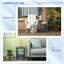Table d'appoint Outsunny Adirondack, table de bout de patio carrée, table d'extérieur en PEHD résistant aux intempéries de 15 po pour porche, piscine, balcon, bleu