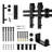 SY-MDF-KW-3666 36'' x 84'' Solid + Manufactured Wood Paneled Painted without Installation Hardware Kit Barn Door