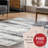 Everist Rectangle Abstract Machine Woven Polypropylene Area Rug in Grey with Rug Pad Included-87709843
