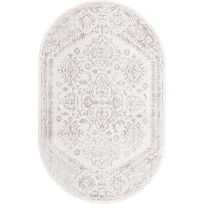 Ervine Oriental Indoor Rug, Oval 5'3" x 8'