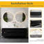 Espartaco 72 po L x 21 po P 4 tiroirs Meuble-lavabo autoportant avec évier double et Comptoir en Polymarbre blanc