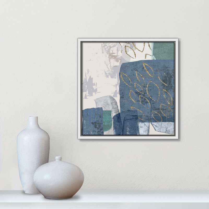 Shape of Formation II - Blue Square Version Print par Casa Fine Arts, Blanc, H 13,5 po x l 13,5 po