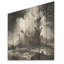Explosion de geyser noir et blanc - Art mural en bois de geyser sur bois de pin naturel-936003209