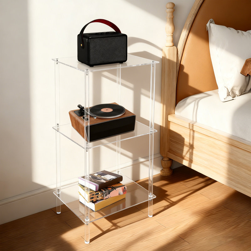 3-Tier Acrylic Record Player Stand