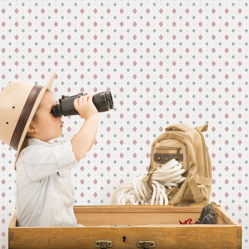 Farris 10m x 53cm Matte Wallpaper Roll, Red/White