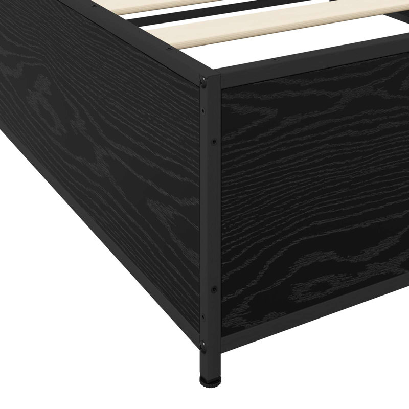 Bed Frame, Black Oak