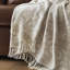 Jeté confortable en mélange de coton, style aztèque neutre pour la maison