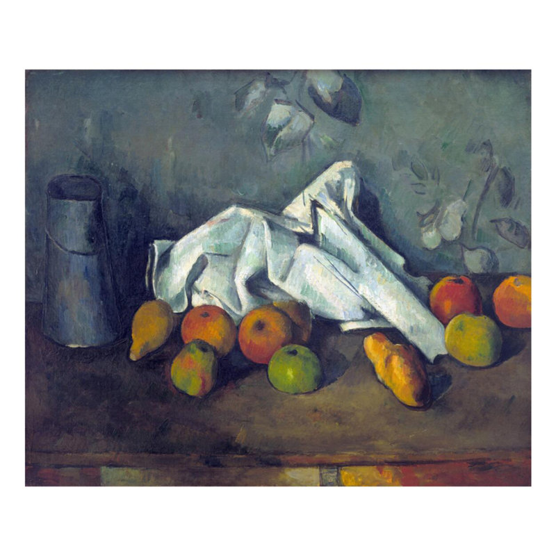 Boîte à lait et pommes Paul Cézanne, H 32 po x l 40 po