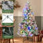 Arbre de Noël artificiel floqué avec lumières DEL-1636646340