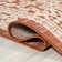 Moten Medallion Textured Weave Orange/Cream Indoor/Outdoor Rug