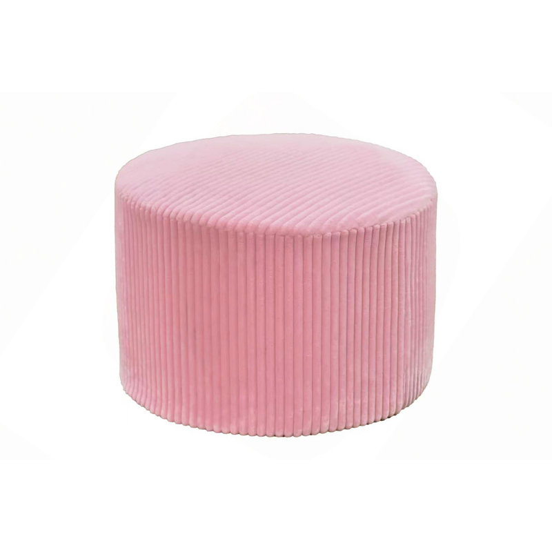 Repose-pieds plein Corduroy Upholstery, Rose