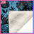 Blue Black Floral Pattern Blankets-127457584