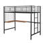 Lit mezzanine simple en métal avec bureau et grille en métal-966541711
