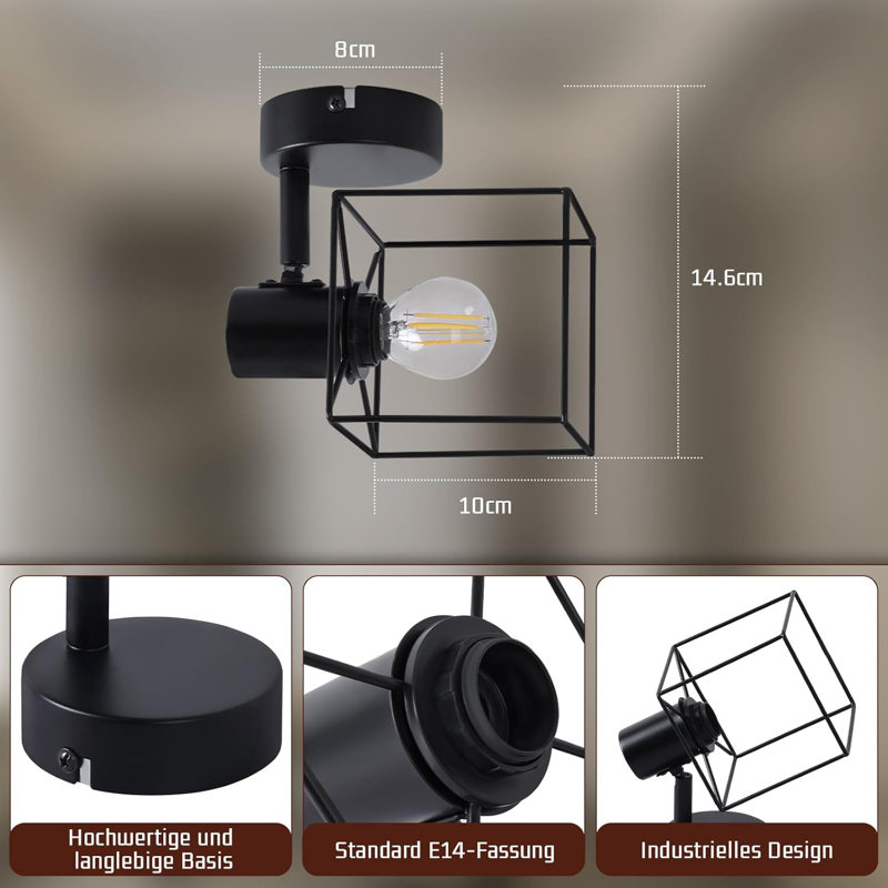 Semi Flush Mount, Black
