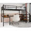 Lit mezzanine robuste avec bureau en L, grand espace de rangement et dispositifs de sécurité pour les pièces compactes-1787352106