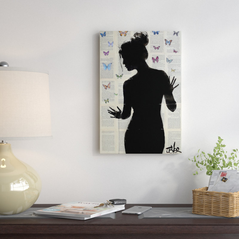 " Butterfly Effect " by Loui Jover, 18" H x 12" W x 1.5" D, No Mat, Wrapped Canvas