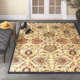 Arden Floral Handmade Tufted Wool Ivory/Denim/Red Area Rug