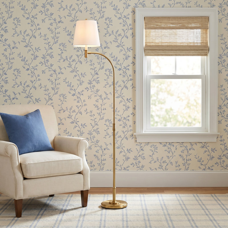 Keis LeeRoy 58.38" Task/Reading Floor Lamp, Burnished Brass