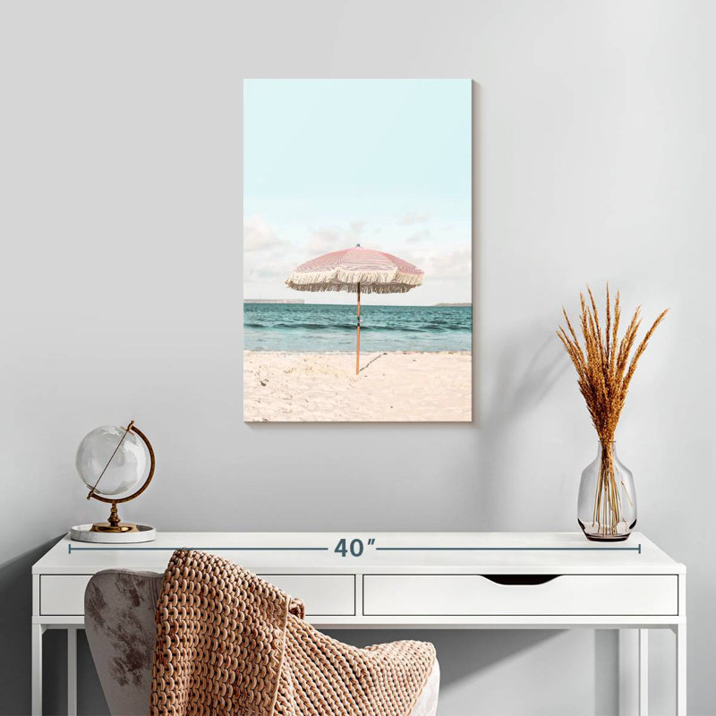 Parasol rose Gillard, H 24 po x l 16 po