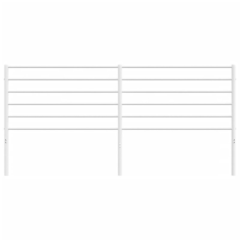 Durable Metal Headboard, Modern Style, 70.9", White