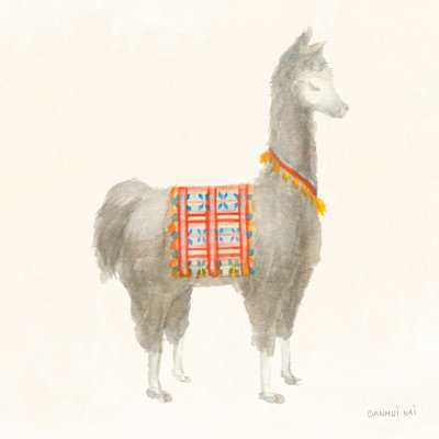 Festive Llama I by Danhui Nai - No Frame Painting on Canvas