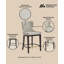 Tabouret de comptoir rembourré Blair-113051009-113051012-128617371