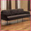 Canapé moderne en polyester brun 3 places - Petit canapé compact avec sièges profonds pour salon, chambre à coucher, appartement | Brun | Polyester | Tissu-1688925754