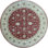 Wool Oriental Area Rug in Rust/Gold/Cream