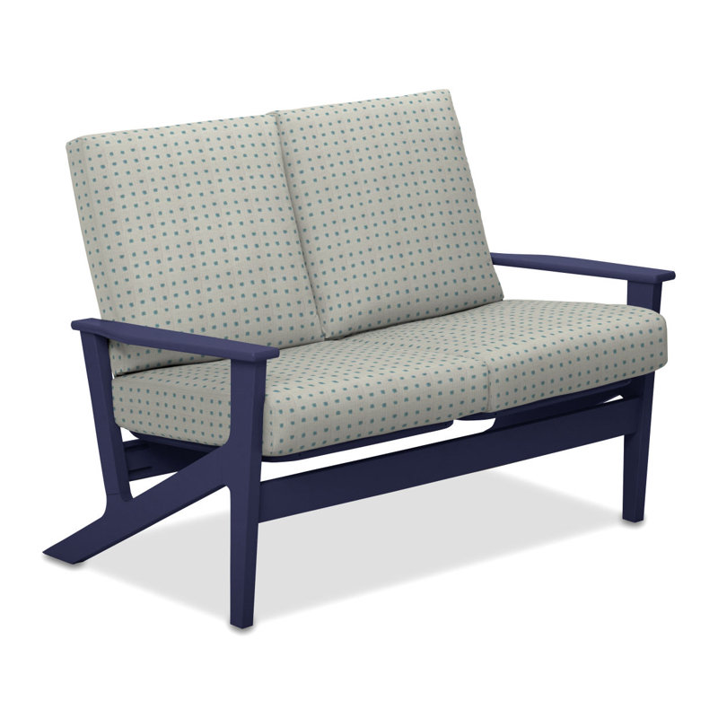 Chrisa 51.5'' Wide Loveseat with Cushions, Graphite, Kuno Mineral