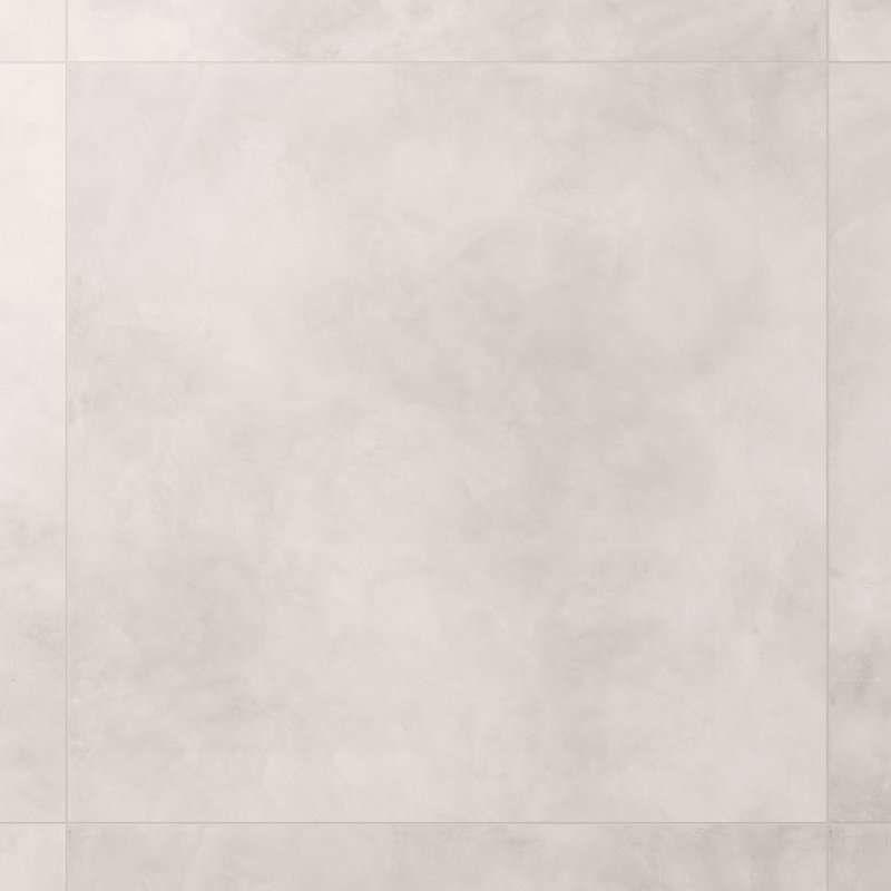 Clay 47x47 Matte Concrete Look Porcelain Tile, White